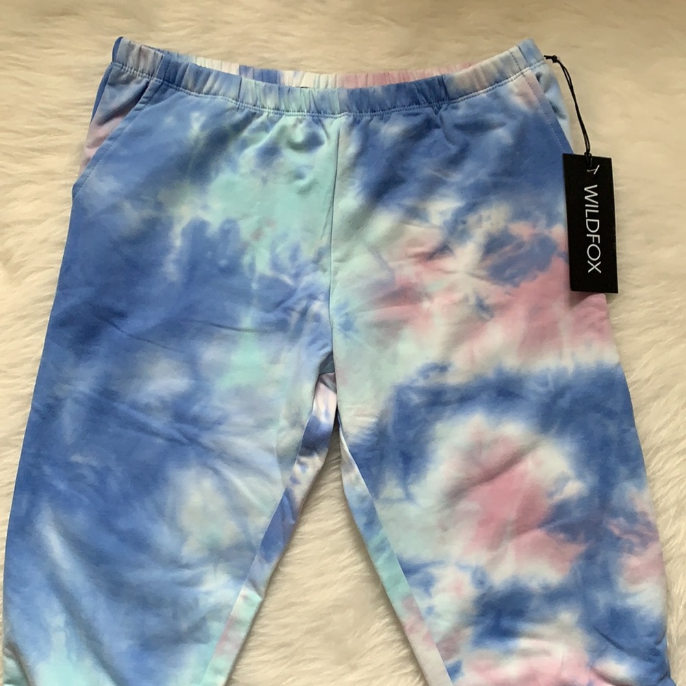 WILDFOX Tie-Dye Track Joggers Sweatpants - Picture 10 of 10